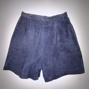 Vintage~Y2K The Limited~Blue Suede Leather Shorts~Size 12